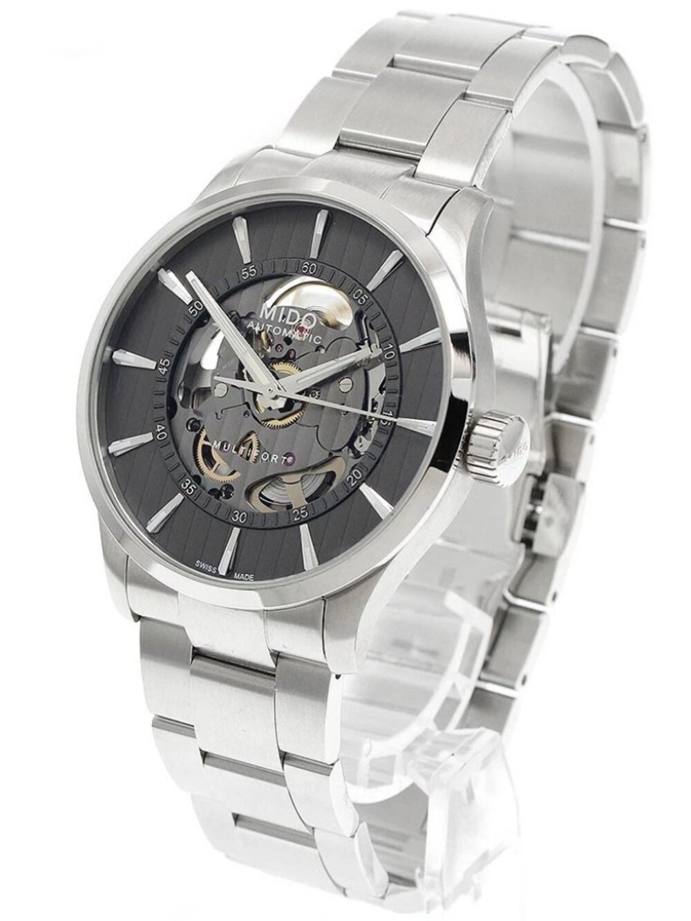 MIDO Multifort M038.436.11.061.00 Gray / Skeleton Dial Automatic Men's _951114